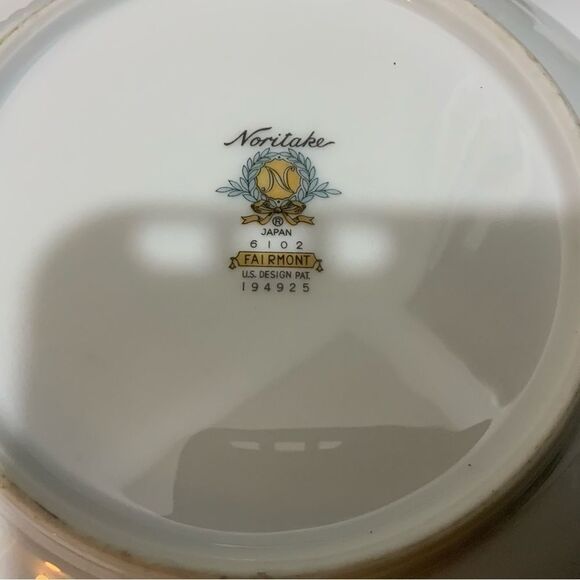 Vintage Noritake Fairmont (Platinum Trim) 6102 8.25” round Bowl A3 - Picture 3 of 6